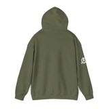 Lift Like.A Girl - Unisex Heavy Blend Hooded Sweatshirt - White Logo on Front & Right Sleeve