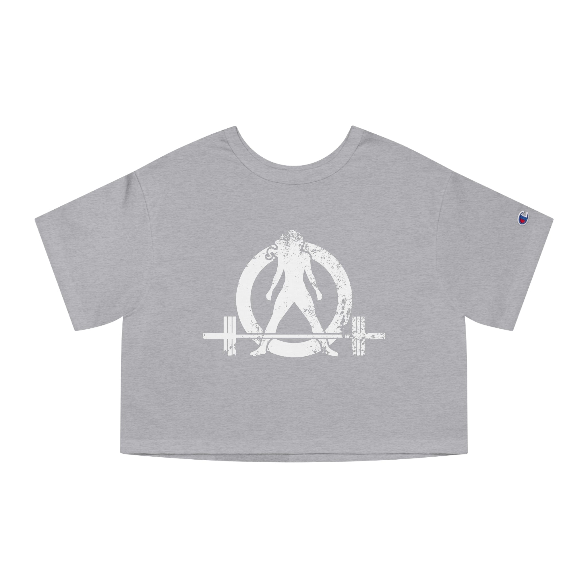 Champion Women's Heritage Cropped T-Shirt - Kick Your Ass White Distressed Logo