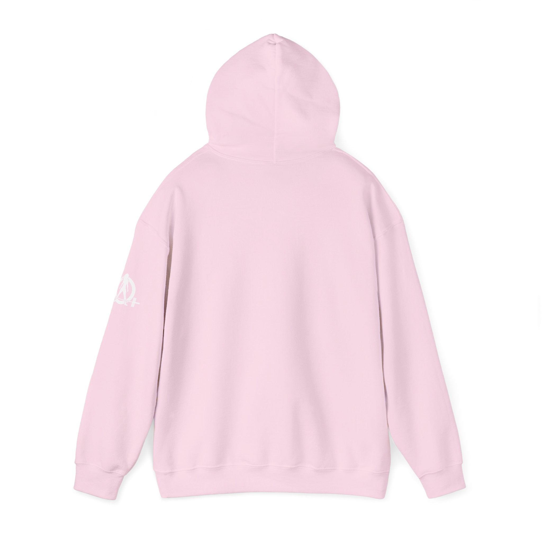 45 + 45 = 135  - Unisex Heavy Blend Hooded Sweatshirt  - White Print on Front & Arm