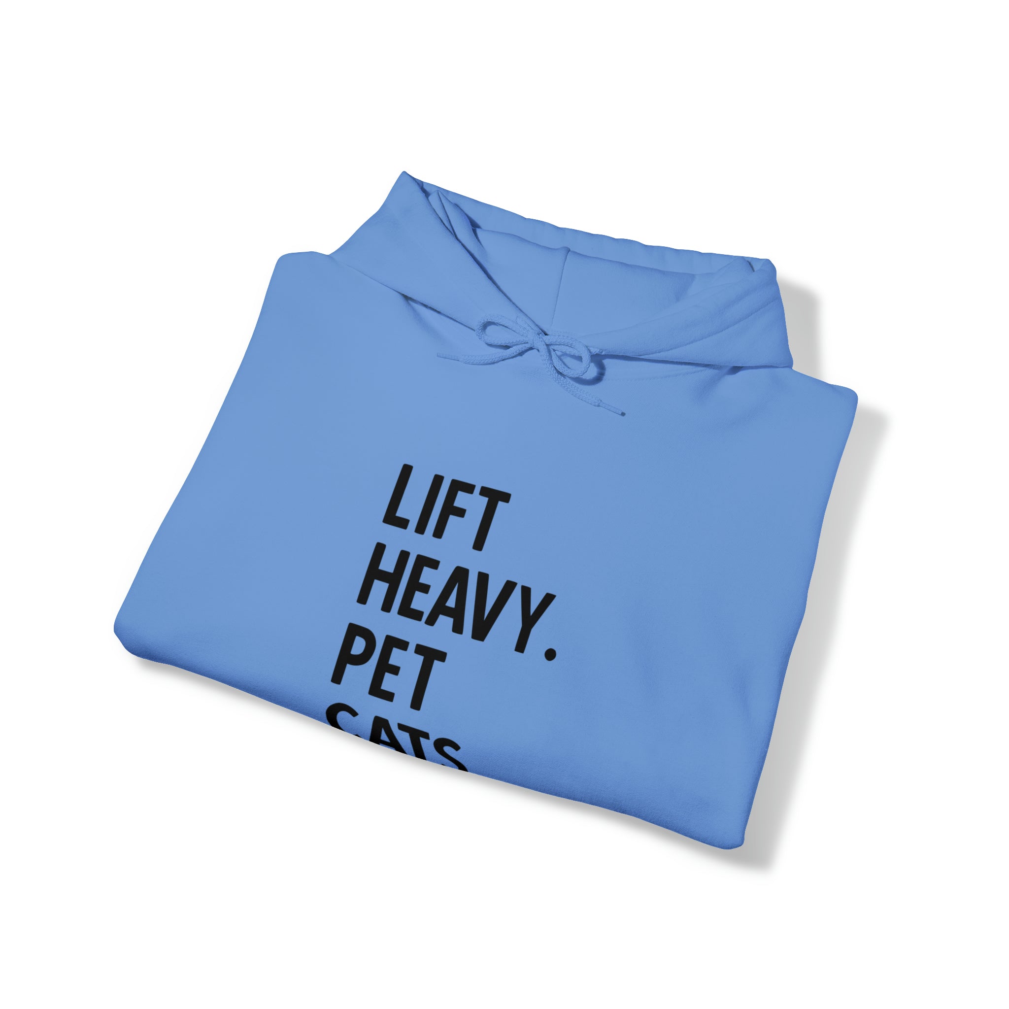 Lift Heavy Pet Cats - Unisex Heavy Blend Hooded Sweatshirt - Black Logo