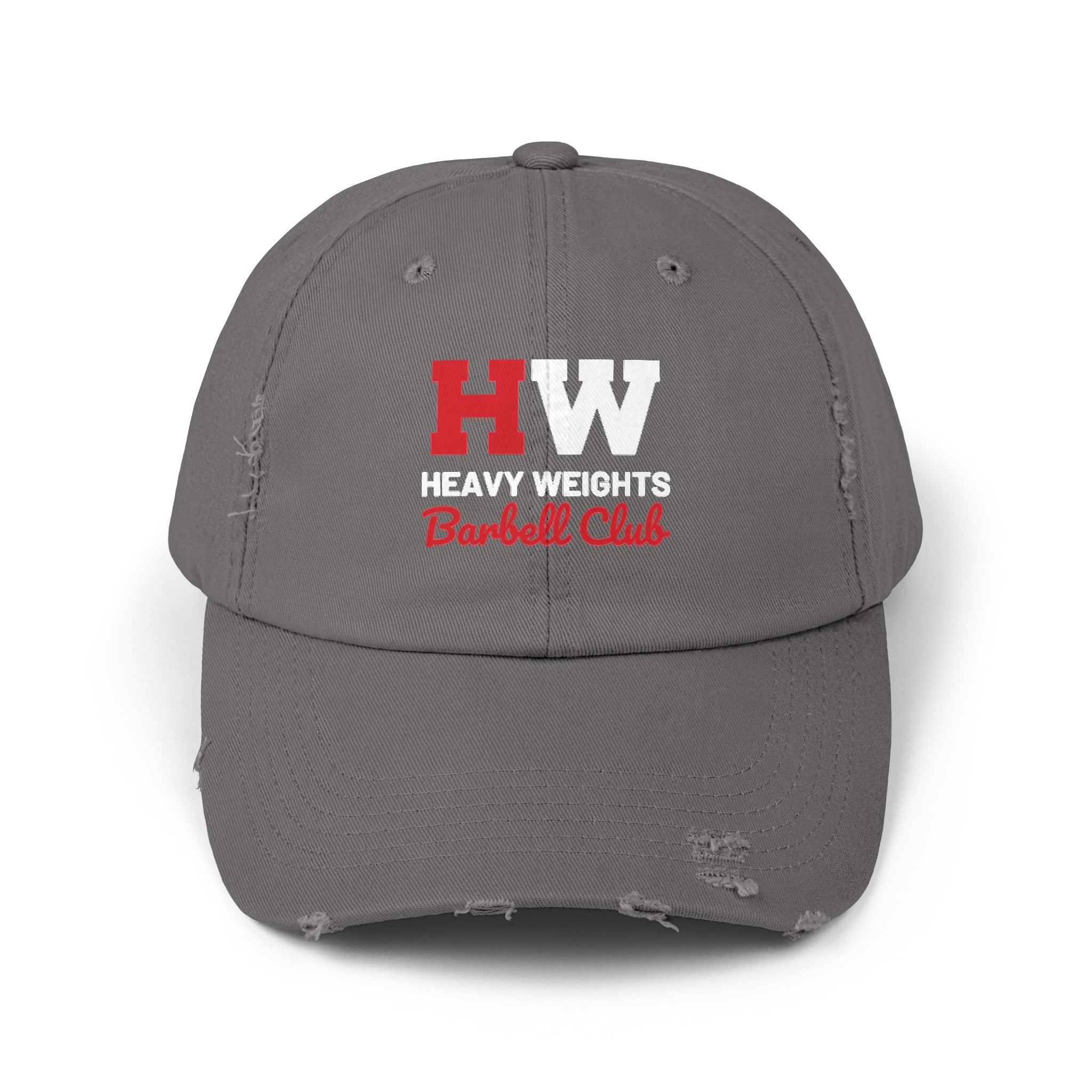 Heavy Weights Barbell Club - Unisex Distressed Cap - Classic Color Logo