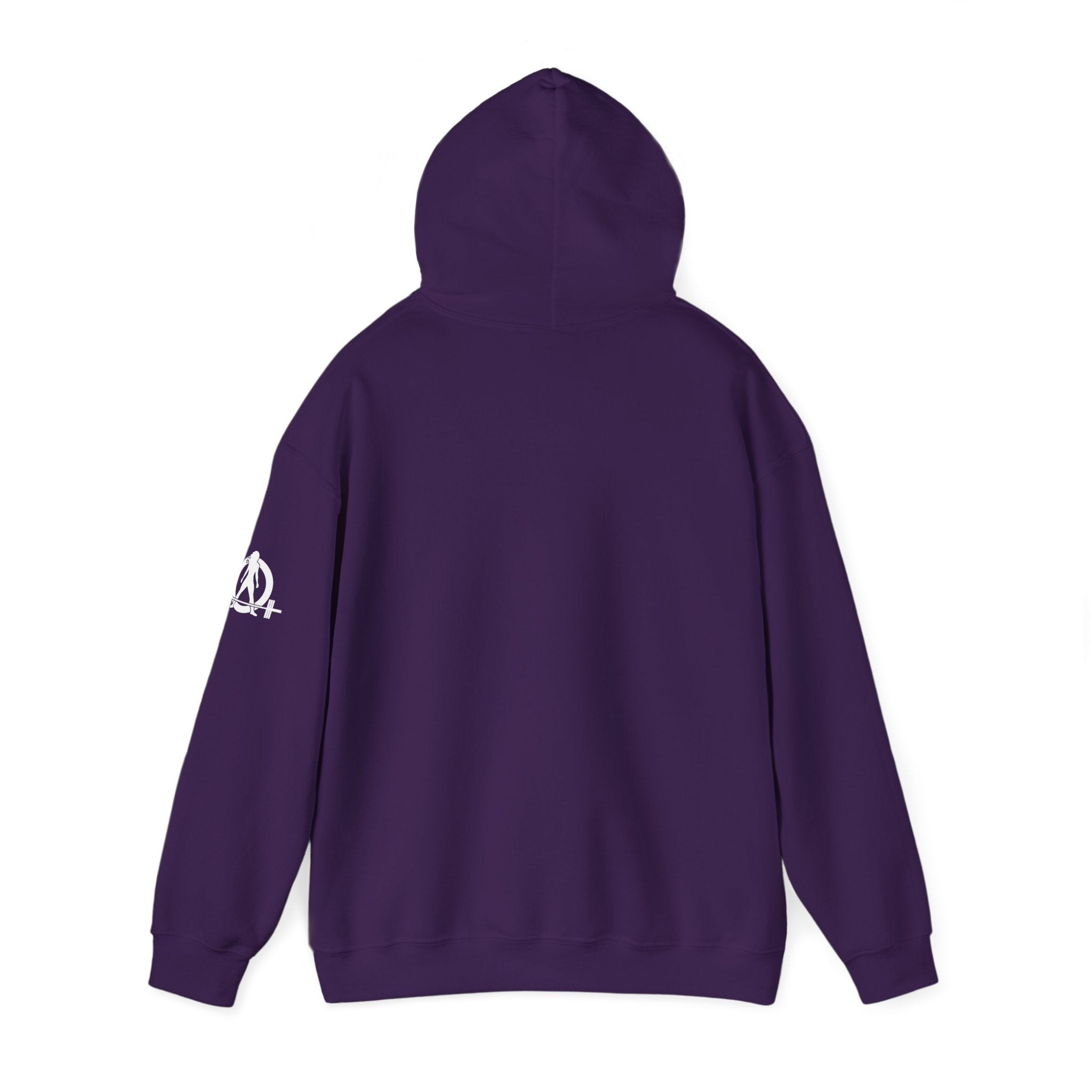 45 + 45 = 135  - Unisex Heavy Blend Hooded Sweatshirt  - White Print on Front & Arm