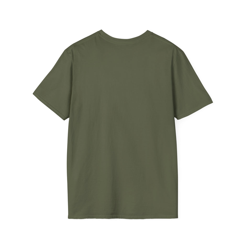 Unisex Softstyle T-Shirt - Black Distressed Logo - Plain Back (BEST SELLER)