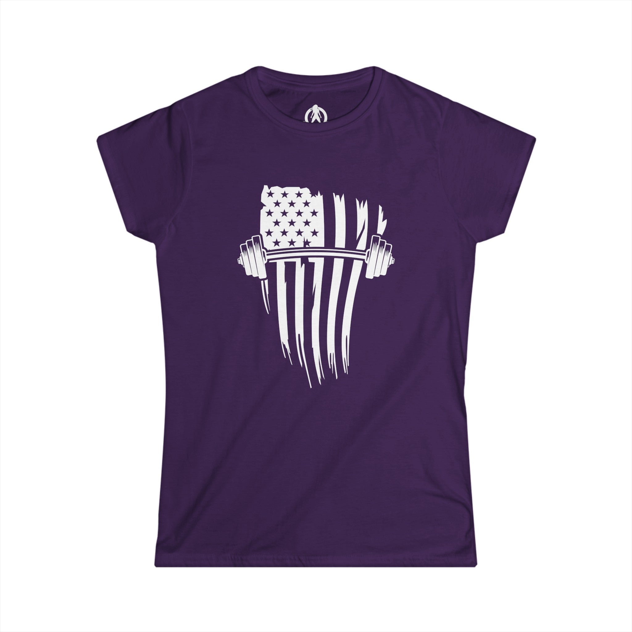 USA Barbell - Women's Softstyle Tee - White Front Logo