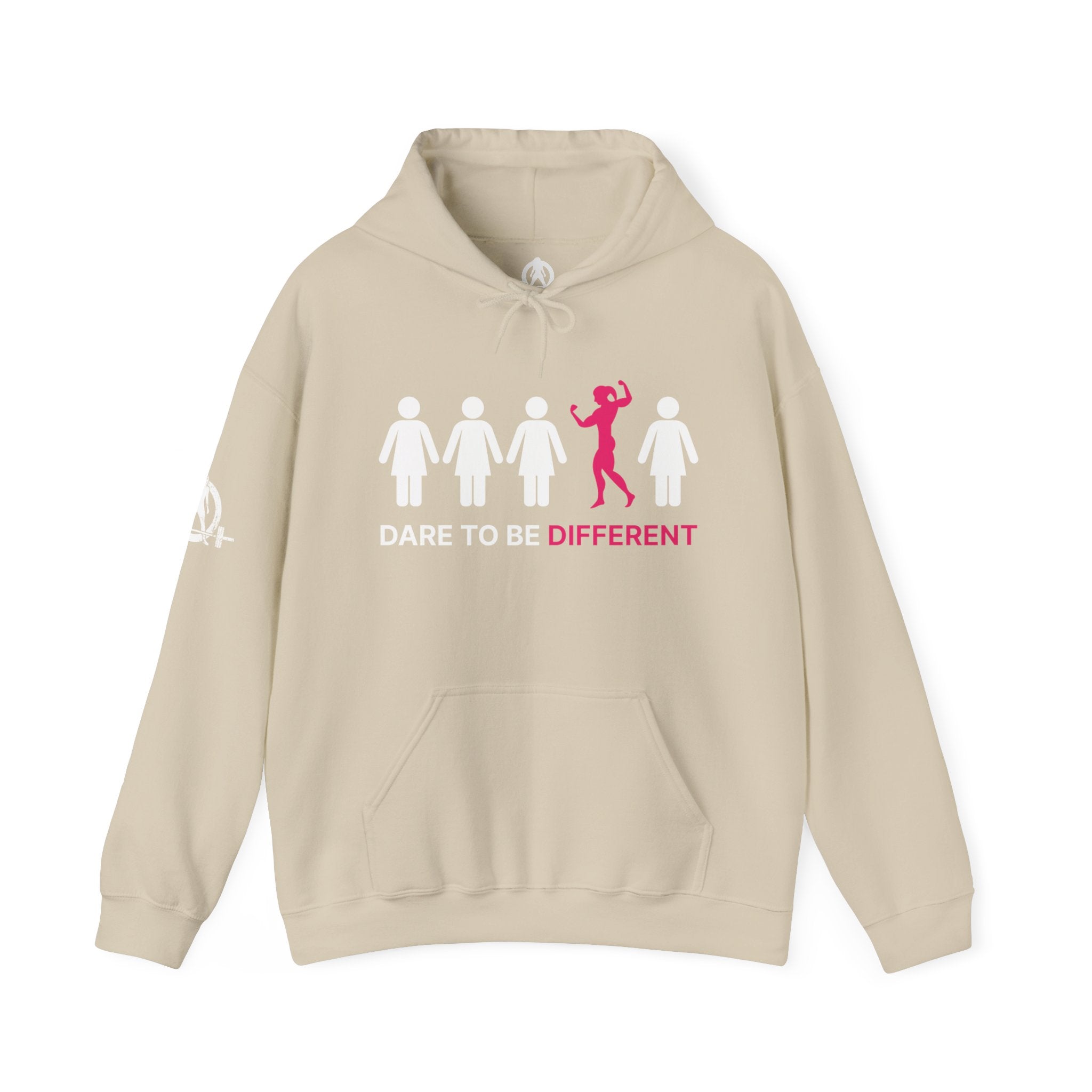 Dare To Be Different Flex - Unisex Heavy Blend Hooded Sweatshirt - White Print on Front & Back