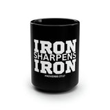 Iron Sharpens Iron. - Black Mug, 15oz