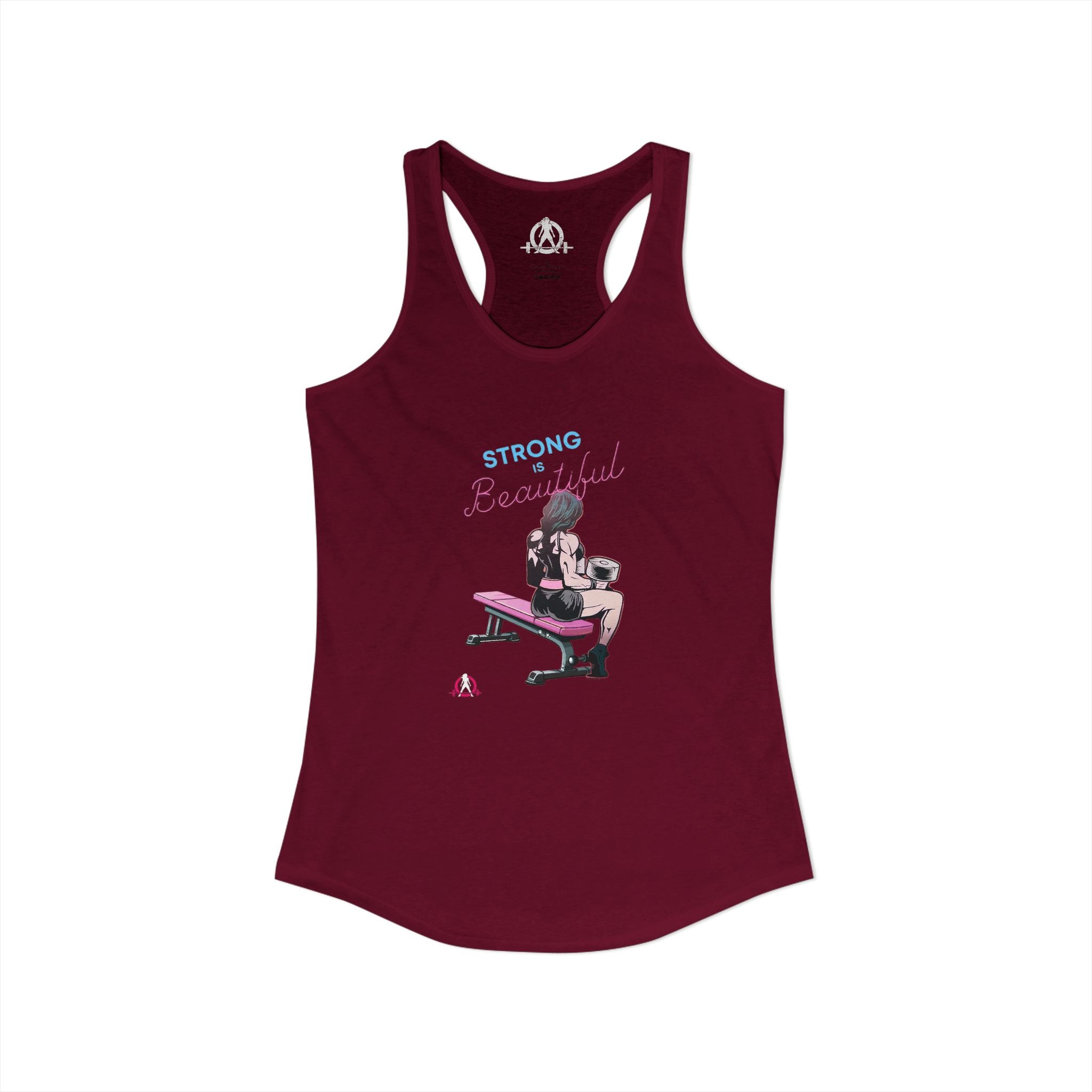 Strong Is Beautiful - Comic  - Racer Back Tank Top - Women's Ideal Racerback Tank Plain Back