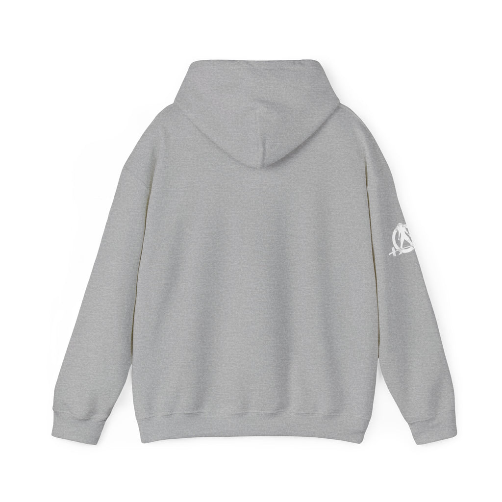 Cardio = Lift Weights Faster - Unisex Heavy Blend Hooded Sweatshirt - White Print on Front