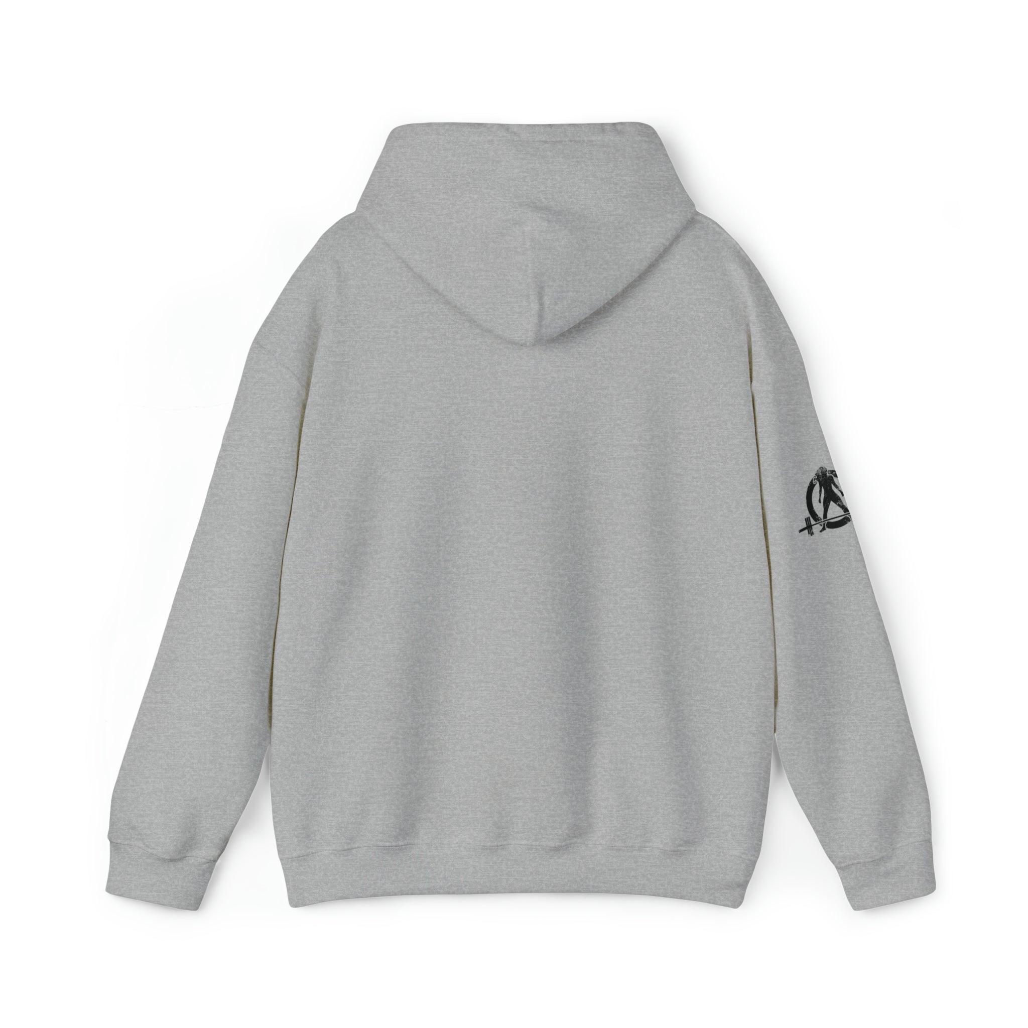 I Could Hip Thrust You - Unisex Heavy Blend Hooded Sweatshirt - Black Distressed Logo on Front & Right Sleeve