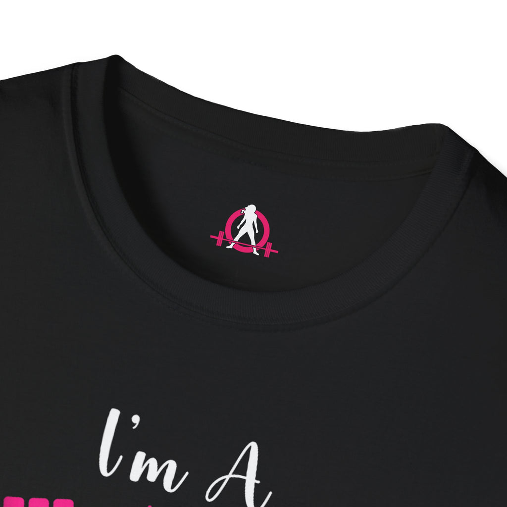 I'm A Barbell Girl Unisex Soft-Style Tee  Front Logo Plain Back