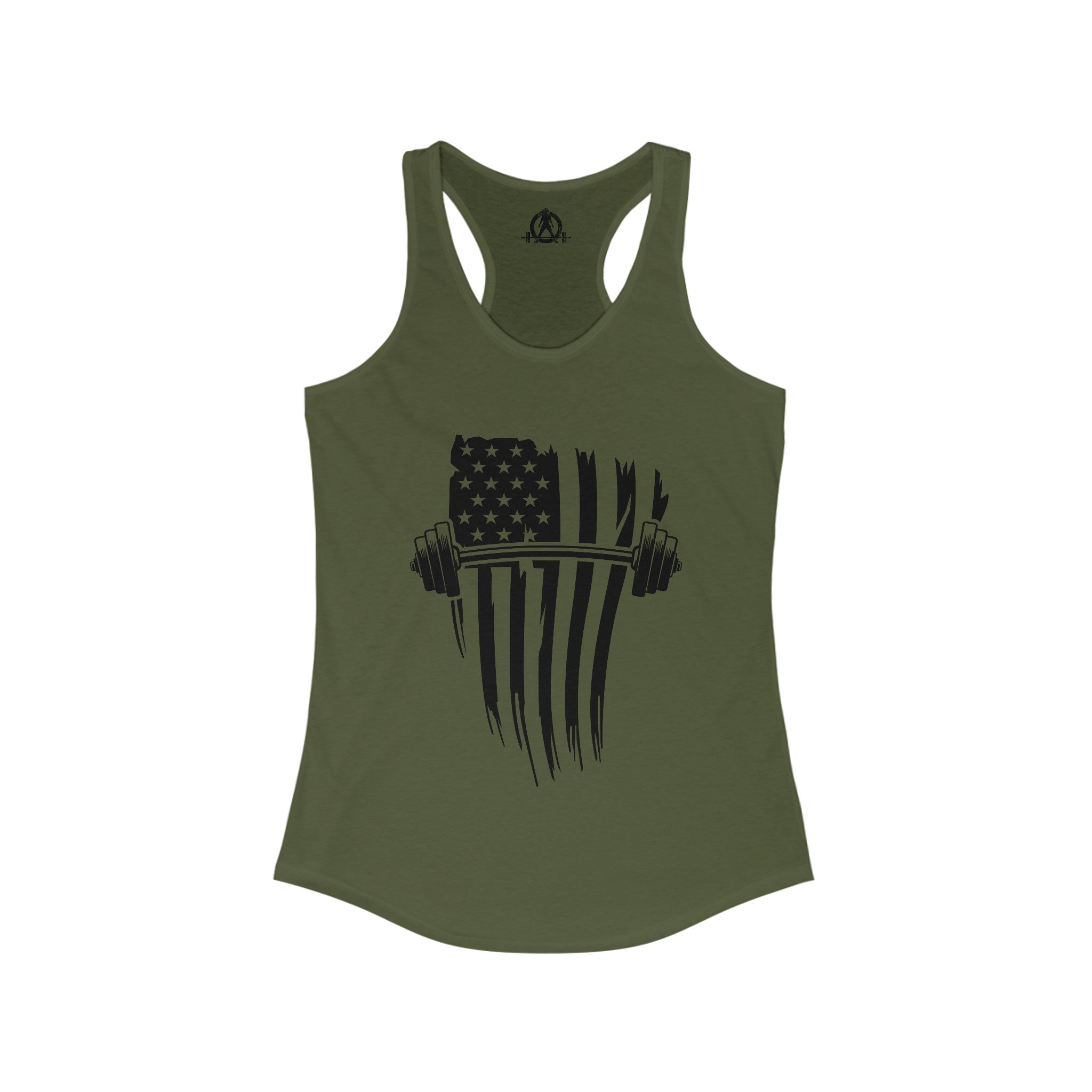 USA Barbell - Women's Ideal Racerback Tank - Black Logo