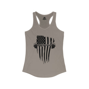 USA Barbell - Women's Ideal Racerback Tank - Black Logo