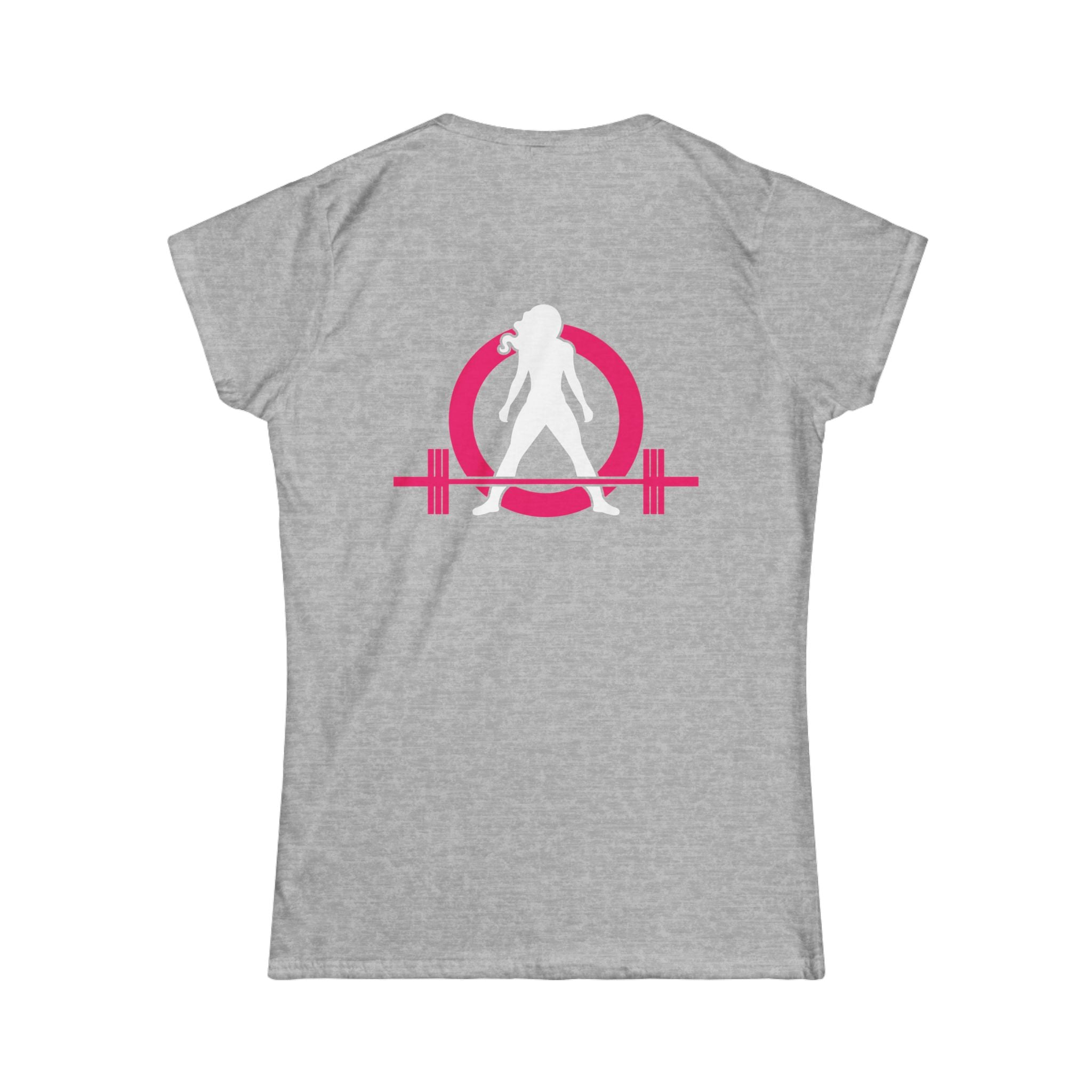 Coffee & A Barbell - Women's Softstyle Tee - Front Logo & Color Back