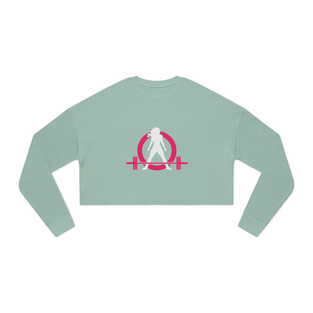 Women's Cropped Sweatshirt - Classic Logo - Plain Back