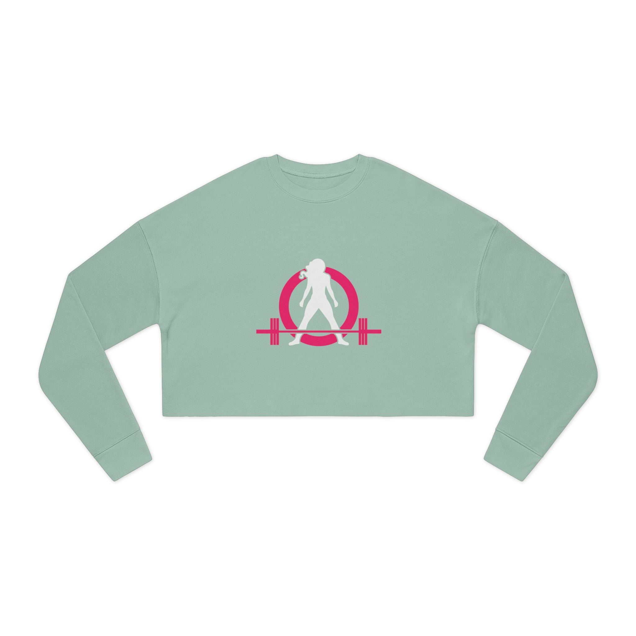 Women's Cropped Sweatshirt - Classic Logo - Plain Back
