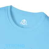 Strong Is Beautiful - Comic - Unisex Softstyle T-Shirt - White Print on Front Plain Back