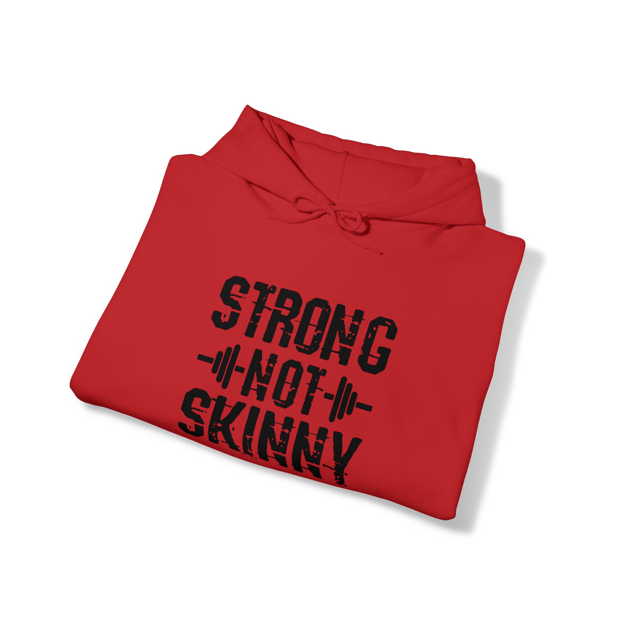 Strong Not Skinny - Unisex Heavy Blend Hooded Sweatshirt - Black Front Logo