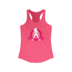 WWLW Classic Logo Racer Back Tank Top (BEST SELLER) - Women's Ideal Racerback Tank - Classic Light Logo - Plain Back