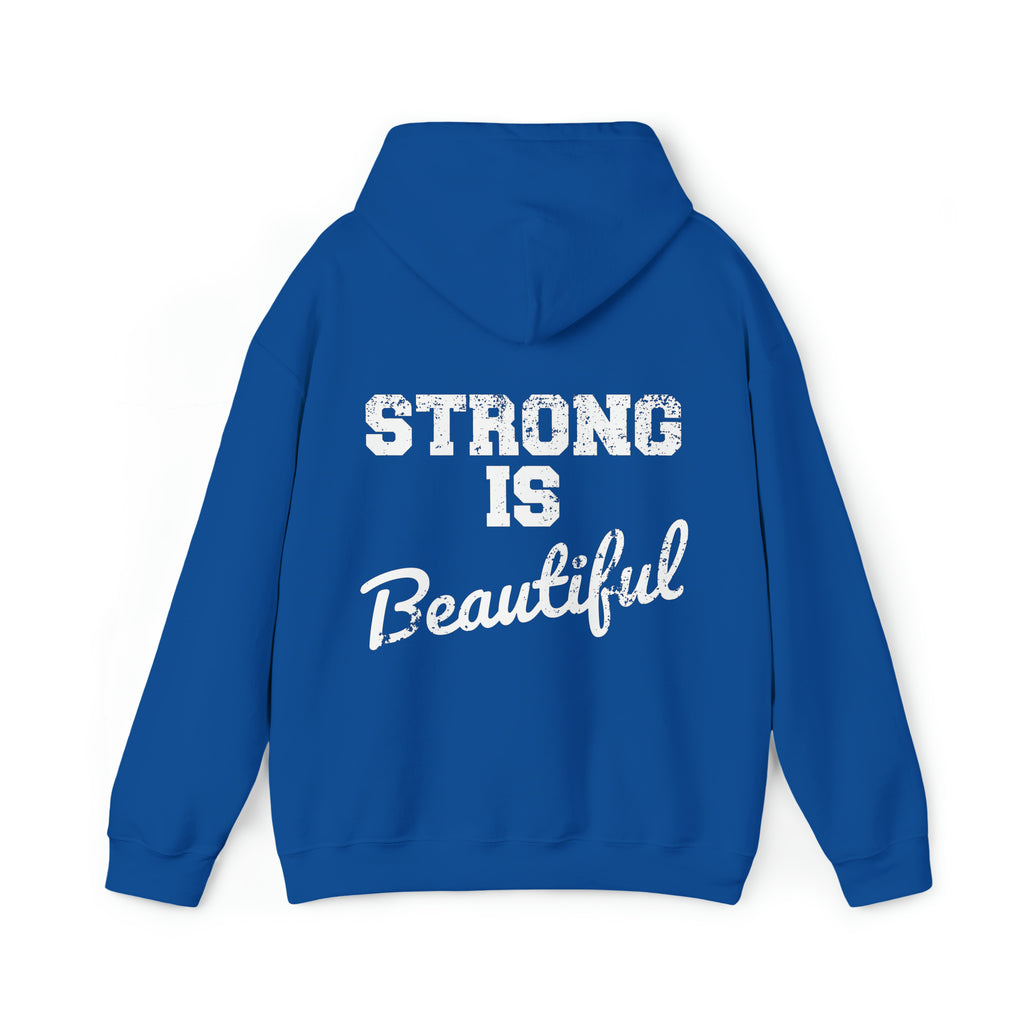 Pride Color Logo - Strong Is Beautiful - Unisex Heavy Blend Hooded Sweatshirt