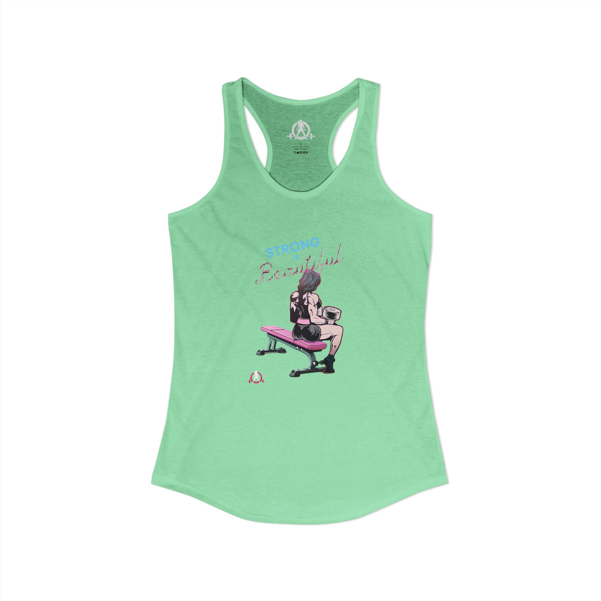 Strong Is Beautiful - Comic  - Racer Back Tank Top - Women's Ideal Racerback Tank Plain Back