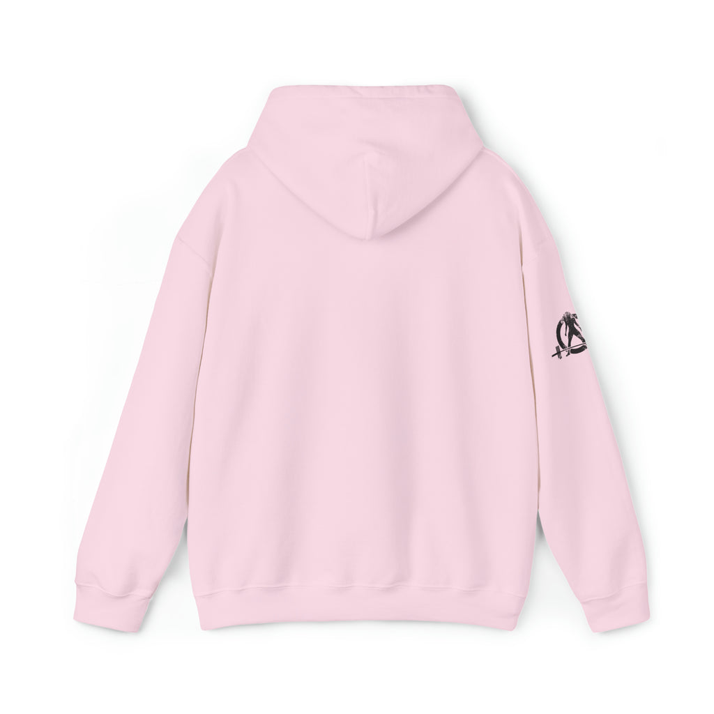 She is Strong - Unisex Heavy Blend Hooded Sweatshirt - Dark Logo - Plain Back