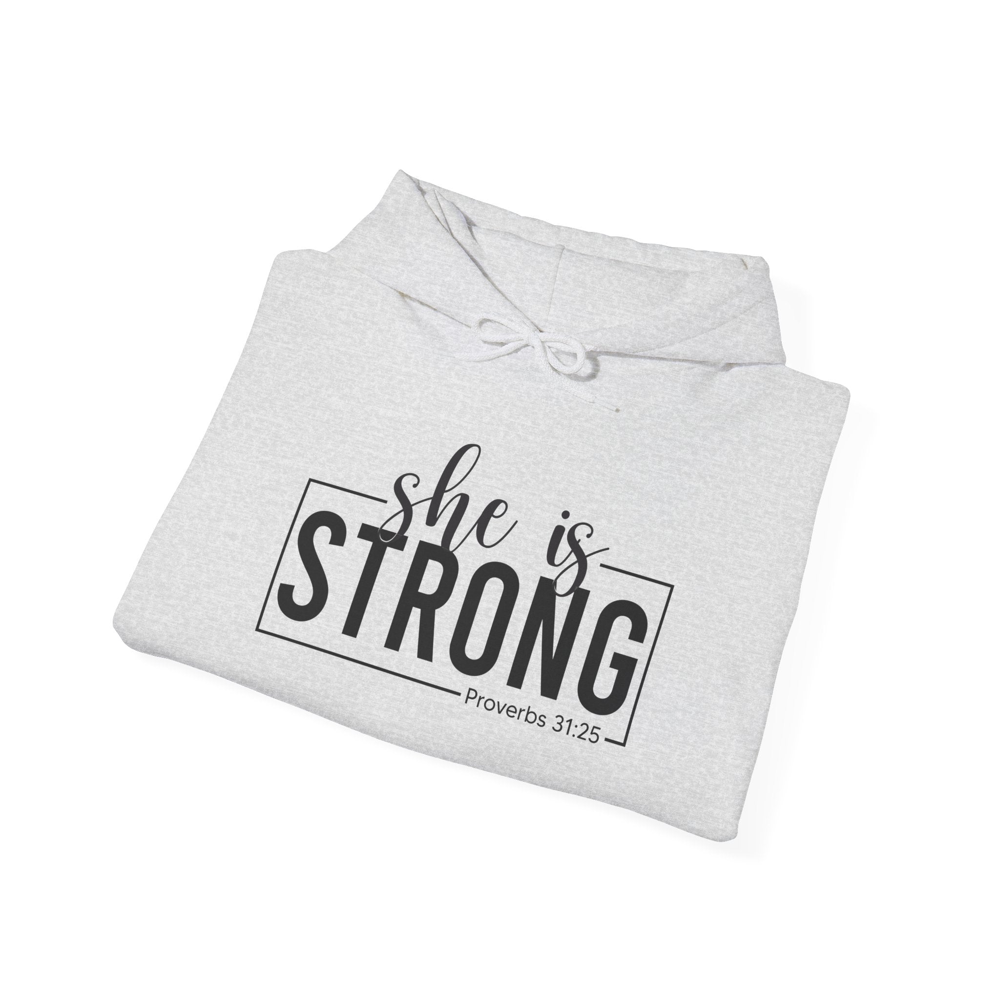 She is Strong - Unisex Heavy Blend Hooded Sweatshirt - Dark Logo