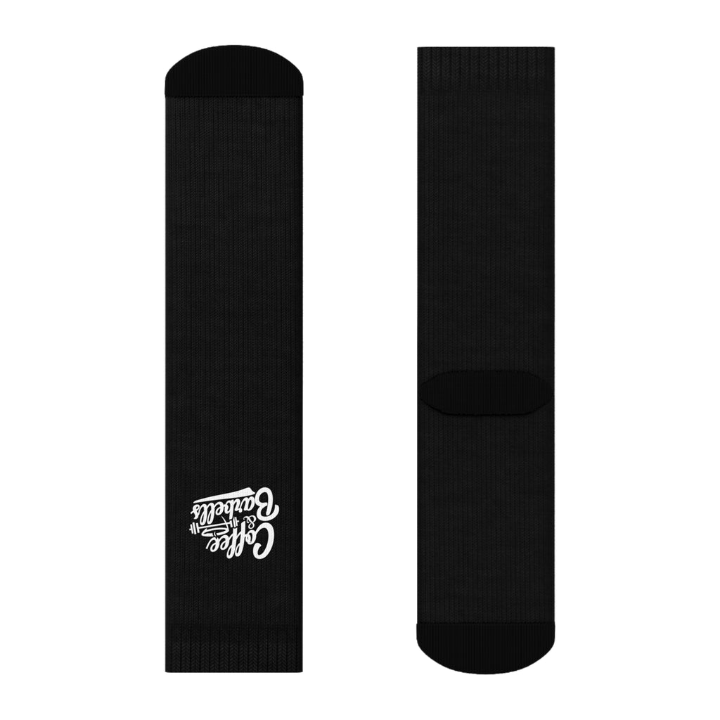 Coffee & Barbells - Socks - Black with White Logo