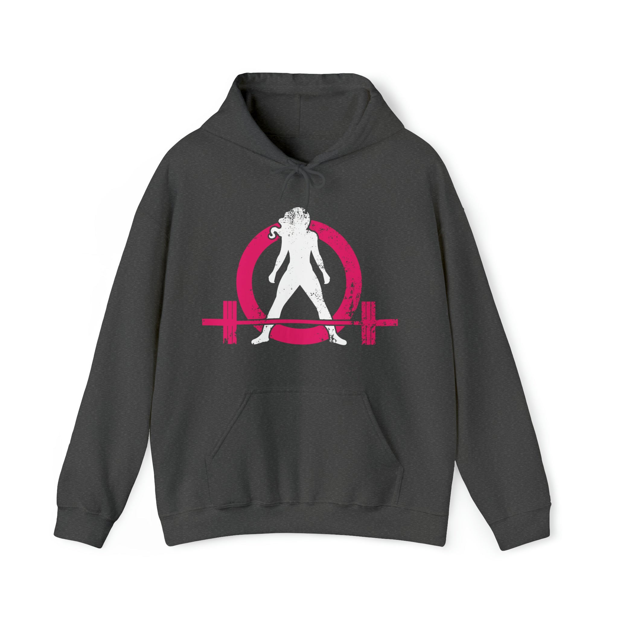 Classic Hoodie (Best Seller) - Unisex Heavy Blend Hooded Sweatshirt - Color Distressed Logo - Plain Back