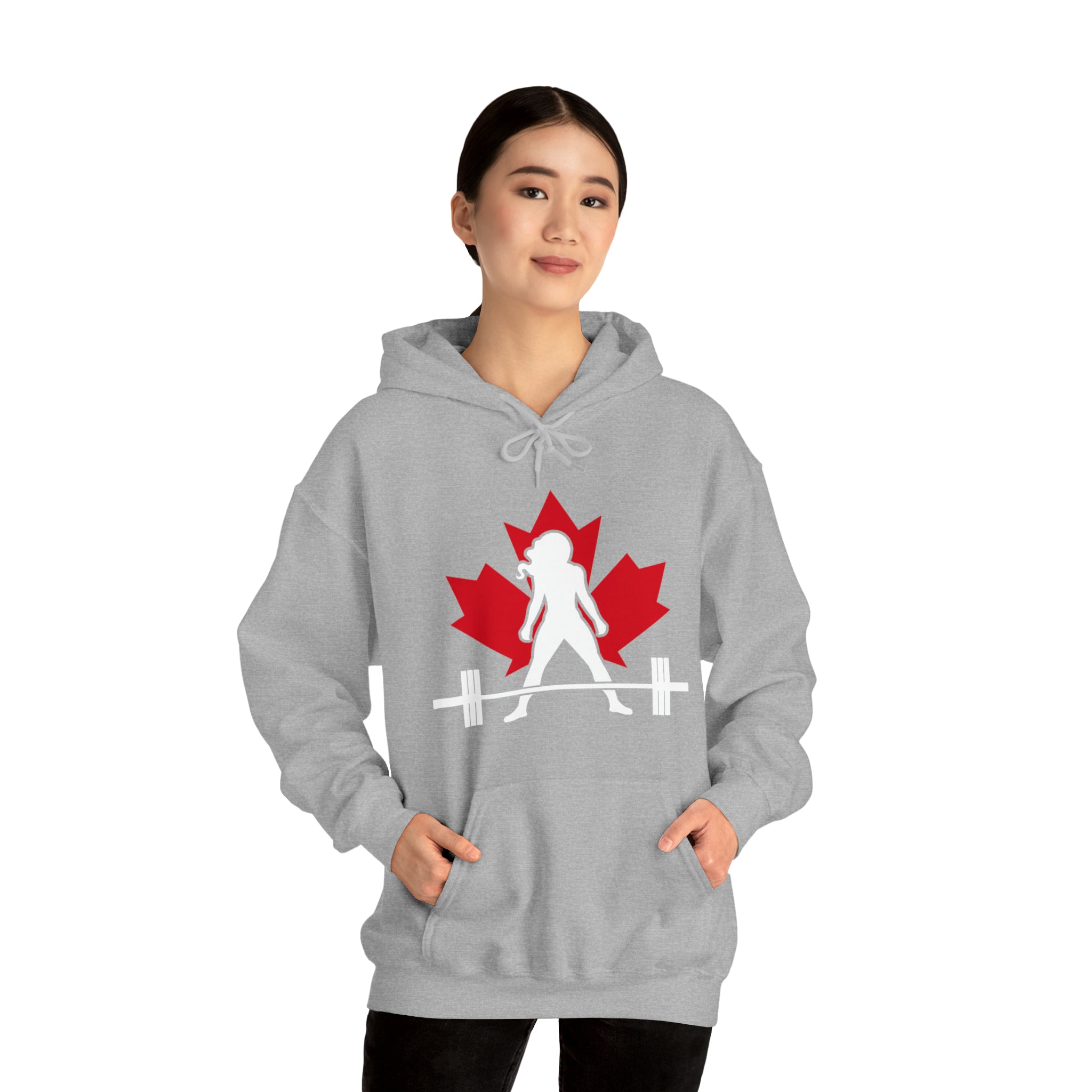 Unisex Heavy Blend Hooded Sweatshirt - Canada Dark Logo - Plain Back