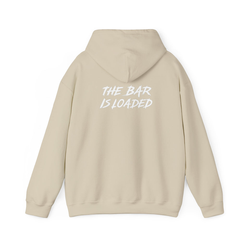The Bar Is Loaded - Unisex Heavy Blend Hooded Sweatshirt - White Logo