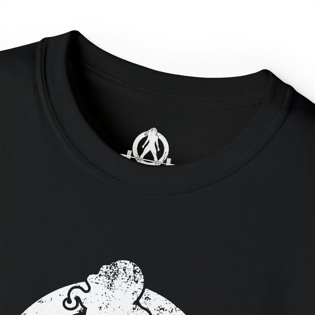 Strong Not Skinny - Unisex Ultra Cotton Tee - White Distressed Logo