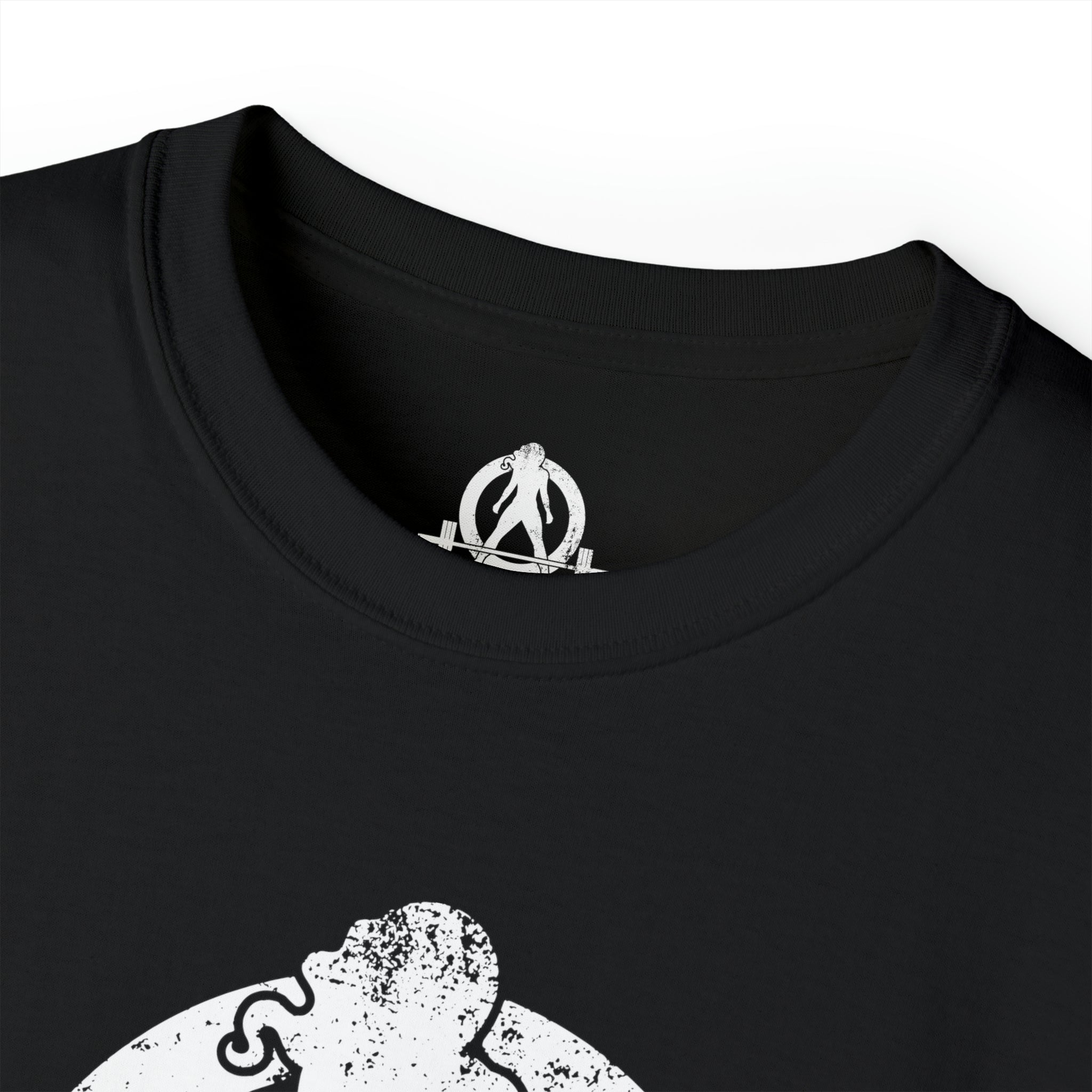 Strong Not Skinny - Unisex Ultra Cotton Tee - White Distressed Logo