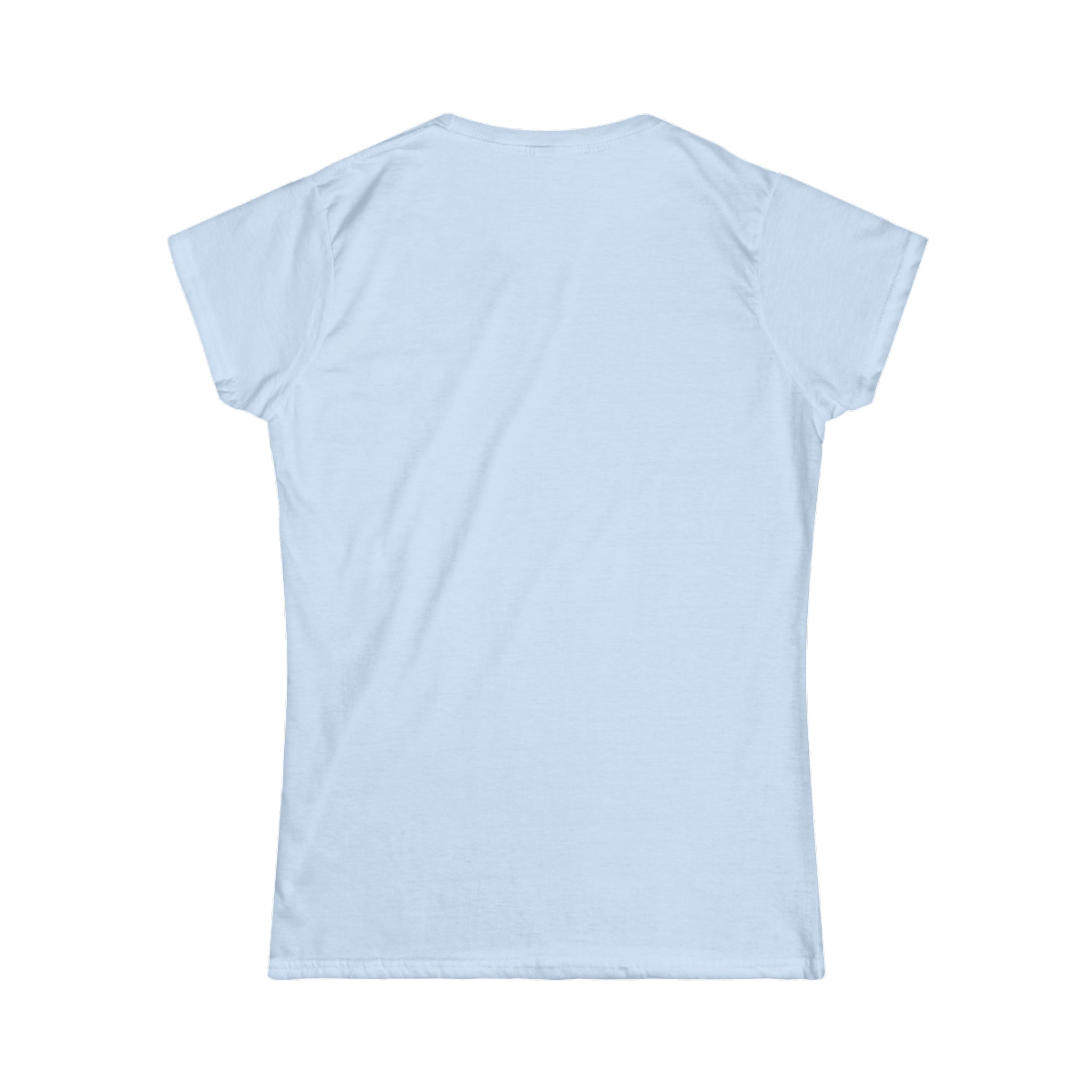 Lift Heavy Shit - Women's Softstyle Tee - White Distressed Logo on Front Plain Back