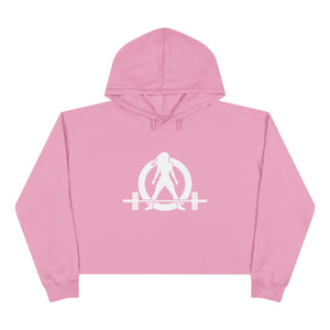 Empowered Crop Hoodie – For Strong Women Who Lift - White Classic WWLW  Logo