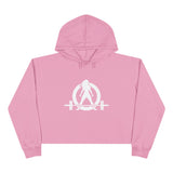 Empowered Crop Hoodie – For Strong Women Who Lift - White Classic WWLW  Logo
