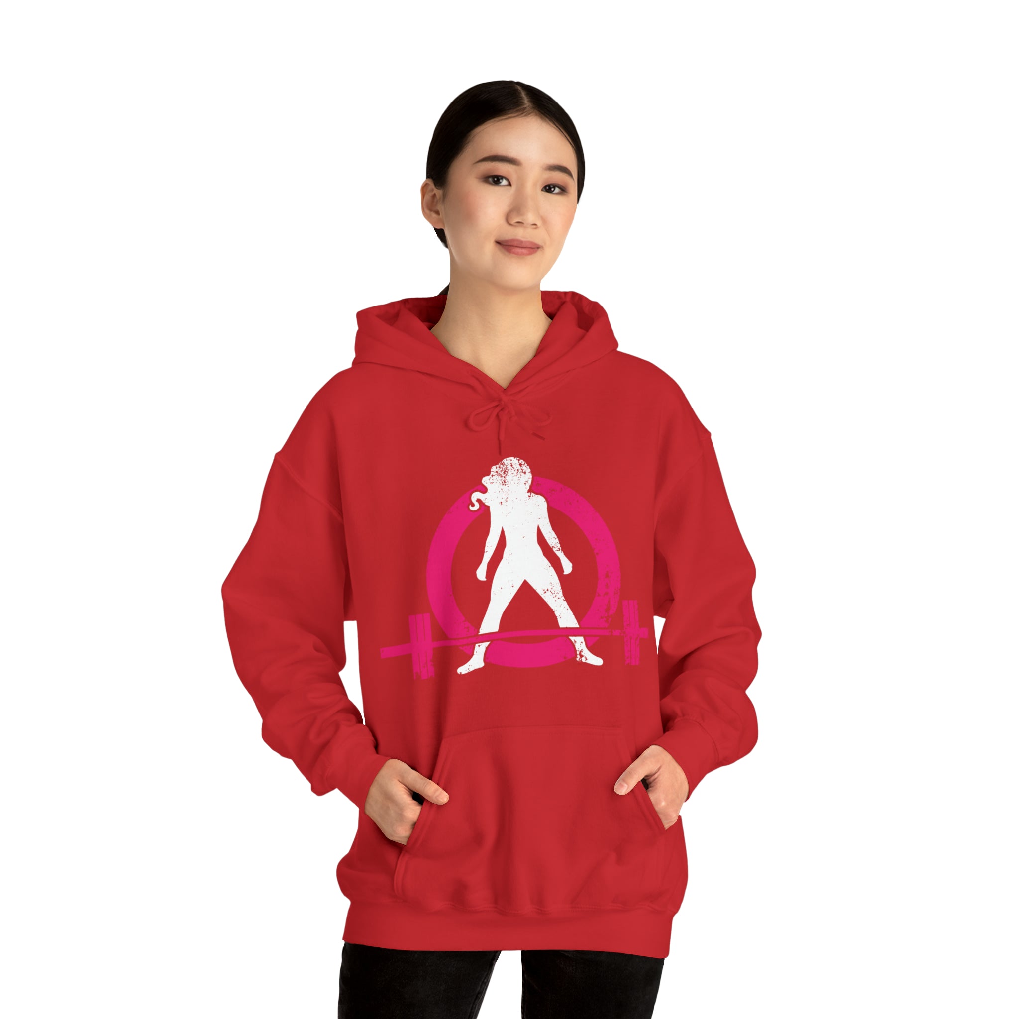 Classic Hoodie (Best Seller) - Unisex Heavy Blend Hooded Sweatshirt - Color Distressed Logo - Plain Back
