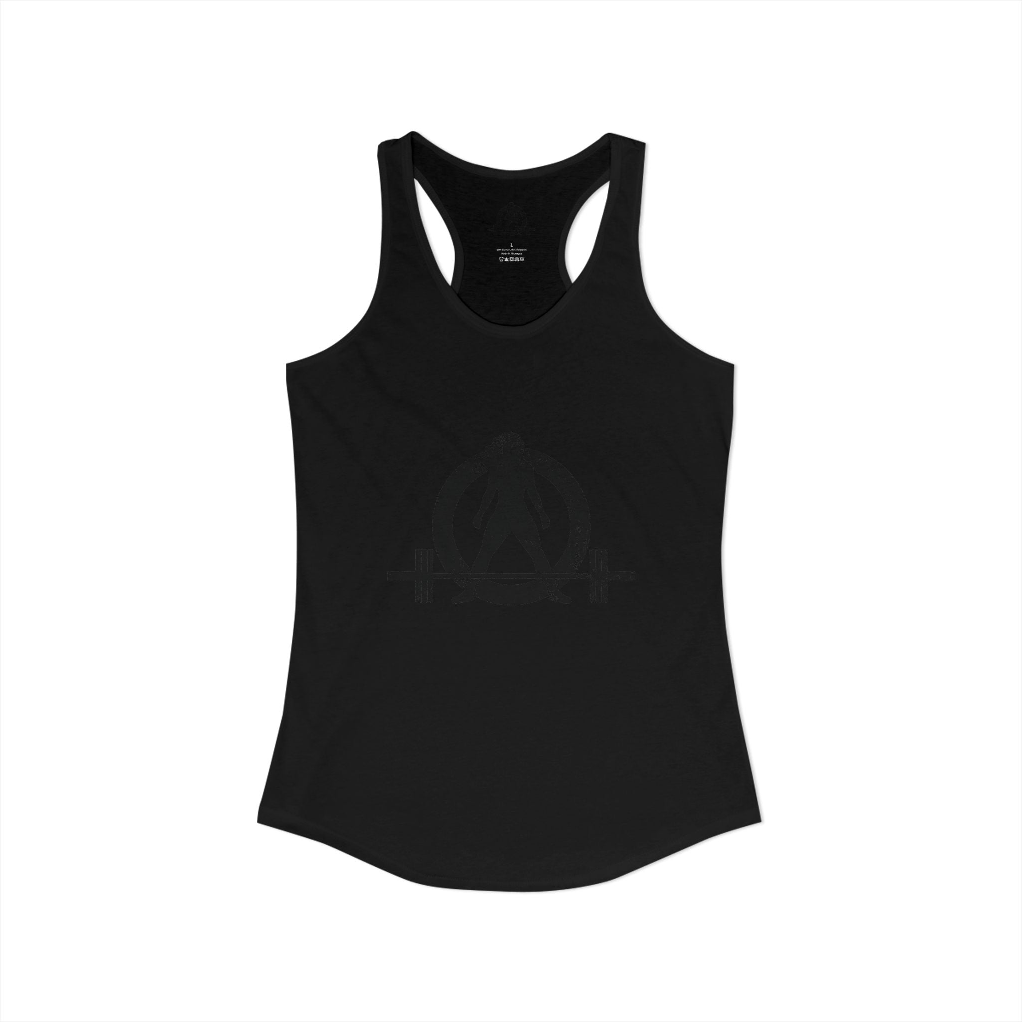 WWLW Distressed Black Logo - Racer Back Tank Top