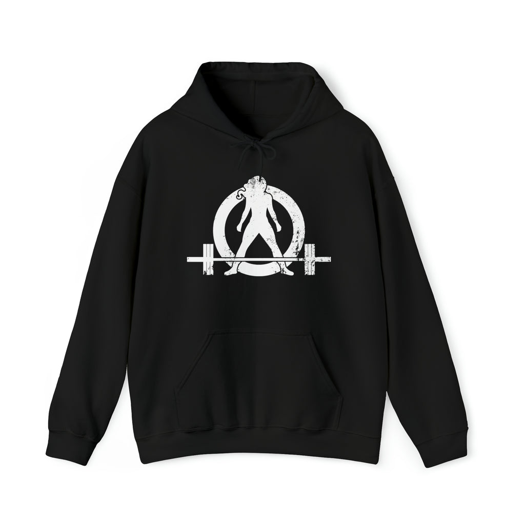 I Could Deadlift You. - Unisex Heavy Blend Hooded Sweatshirt - White Logo on Back