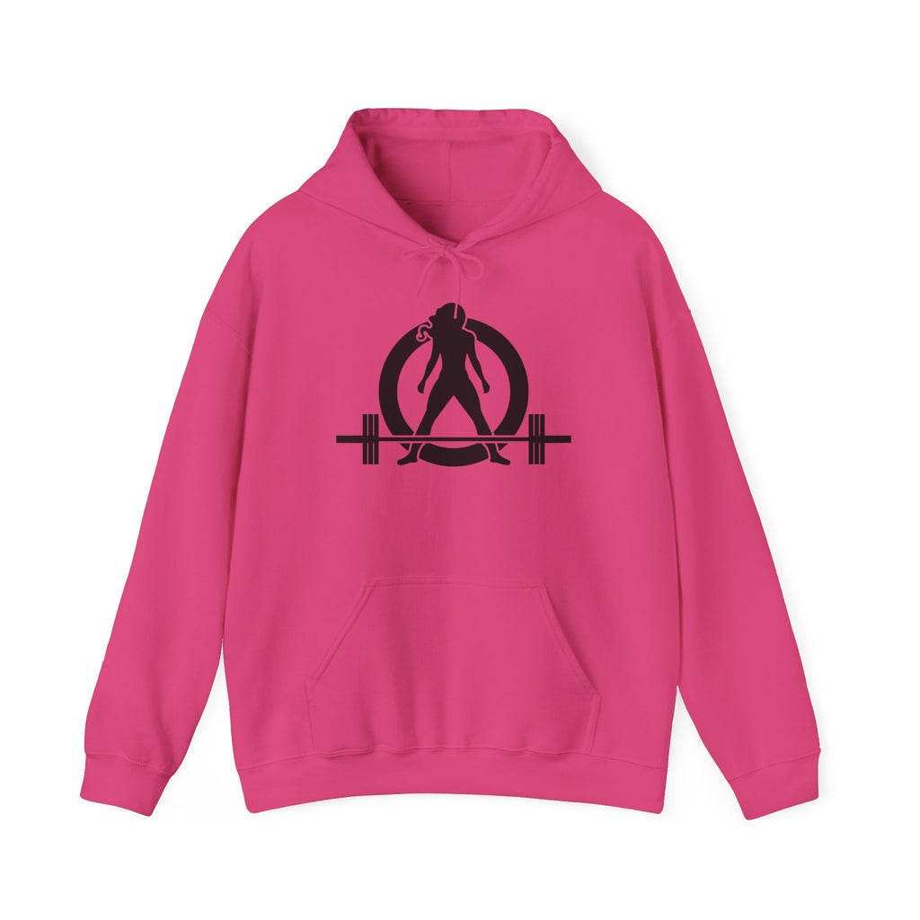 Kick Your Ass - Unisex Heavy Blend Hooded Sweatshirt  - Classic White Logo Front & Back