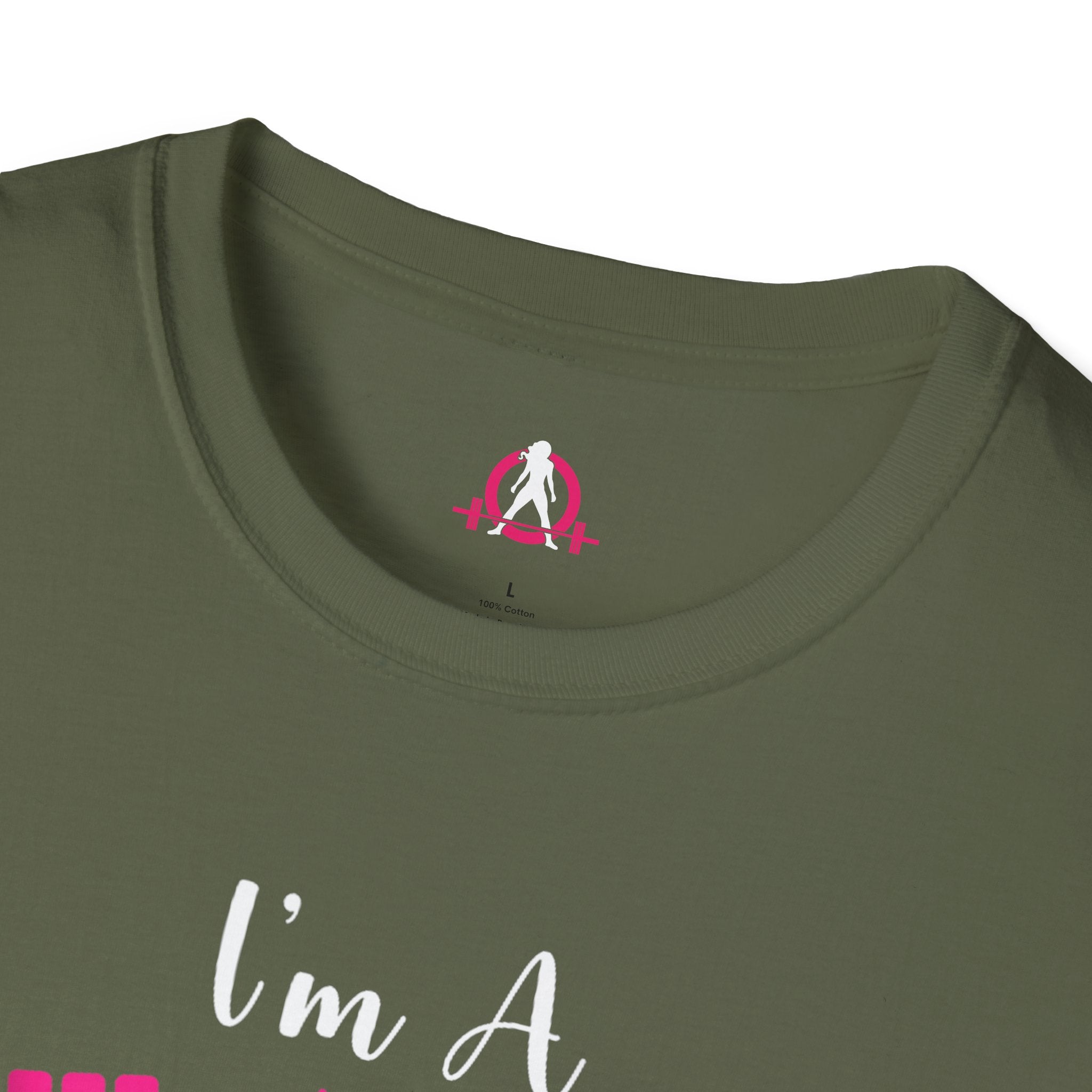 I'm A Barbell Girl Unisex Soft-Style Tee  Front Logo Plain Back