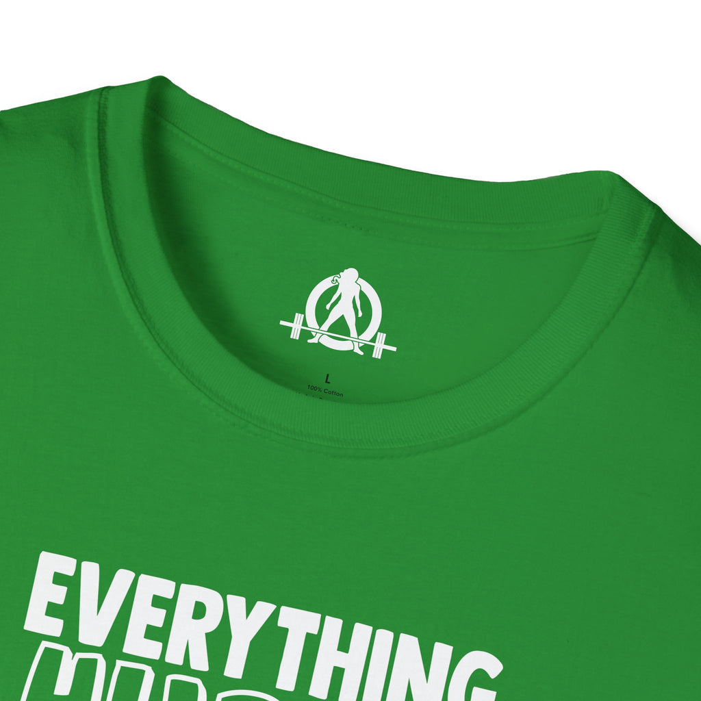 Everything Hurts & I'm Hungry  - Unisex Softstyle T-Shirt - Print on Front Plain Back