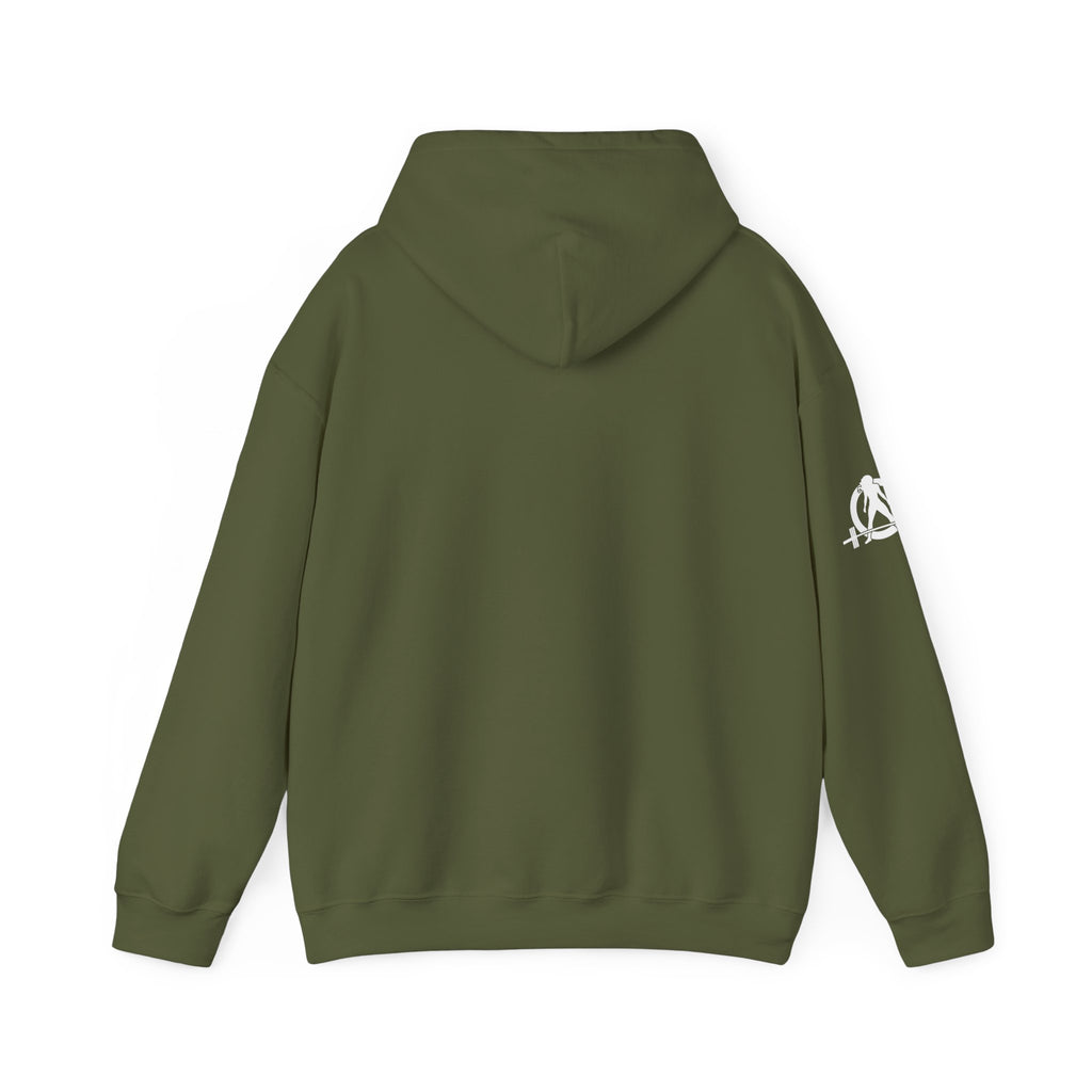Lift Weights & Hang Out With My Dog  - White Logo  - Unisex Heavy Blend Hooded Sweatshirt