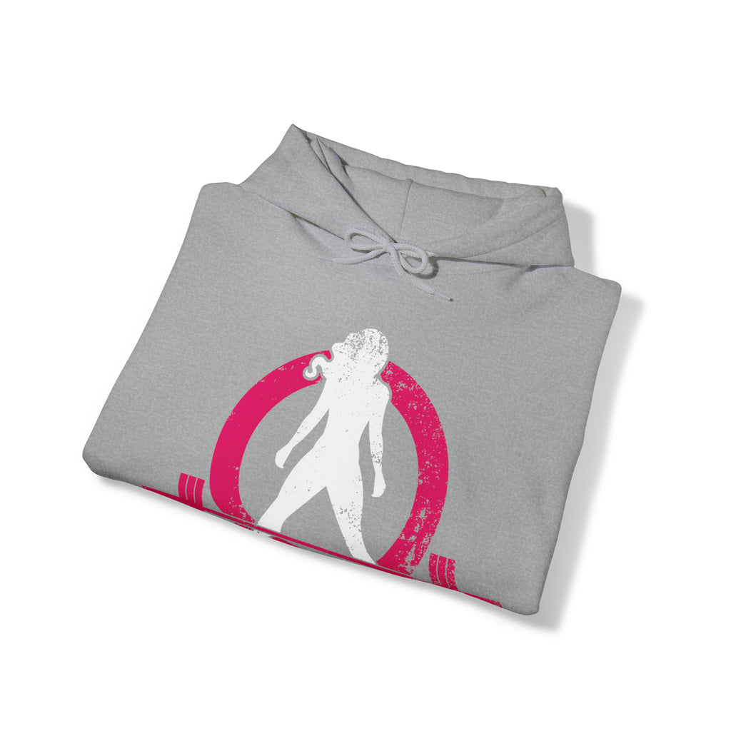 COFFEE and a Barbell - Unisex Heavy Blend Hooded Sweatshirt - Dark Logo