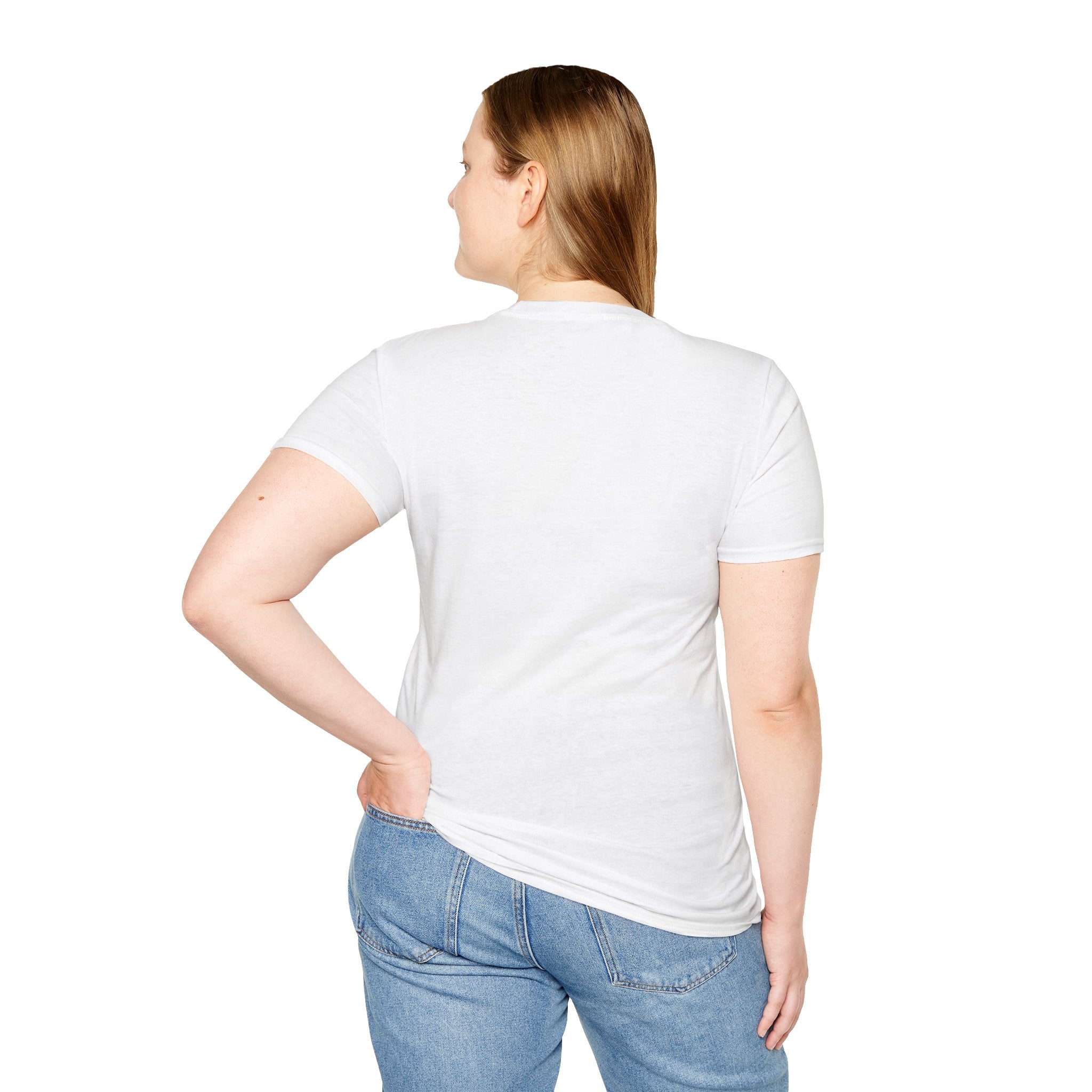 Iron Sharpens Iron - Unisex Softstyle T-Shirt - White Logo Front & Back
