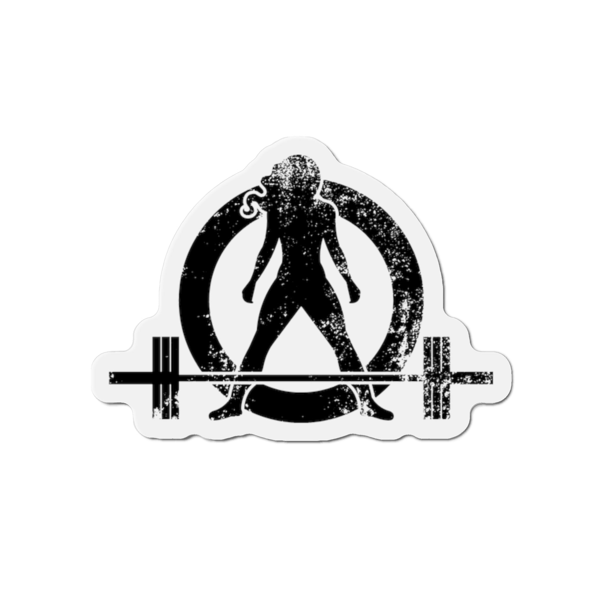 Die-Cut Magnets - Black Distressed Logo