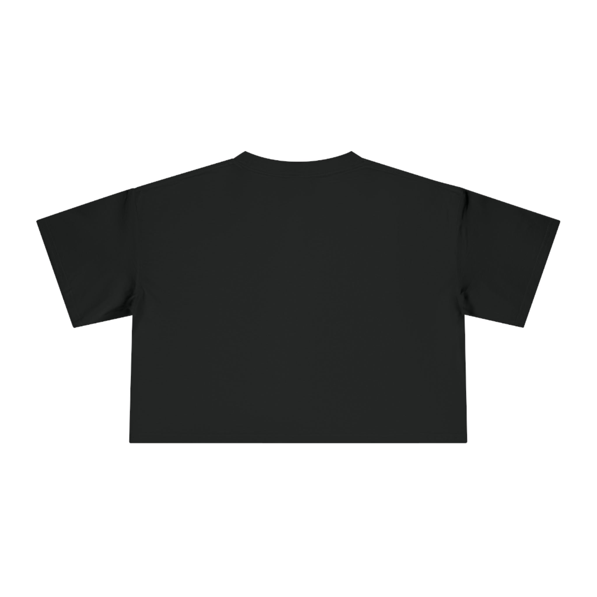 Lift Like A Girl - Women's Crop Tee - Black - Front White Logo