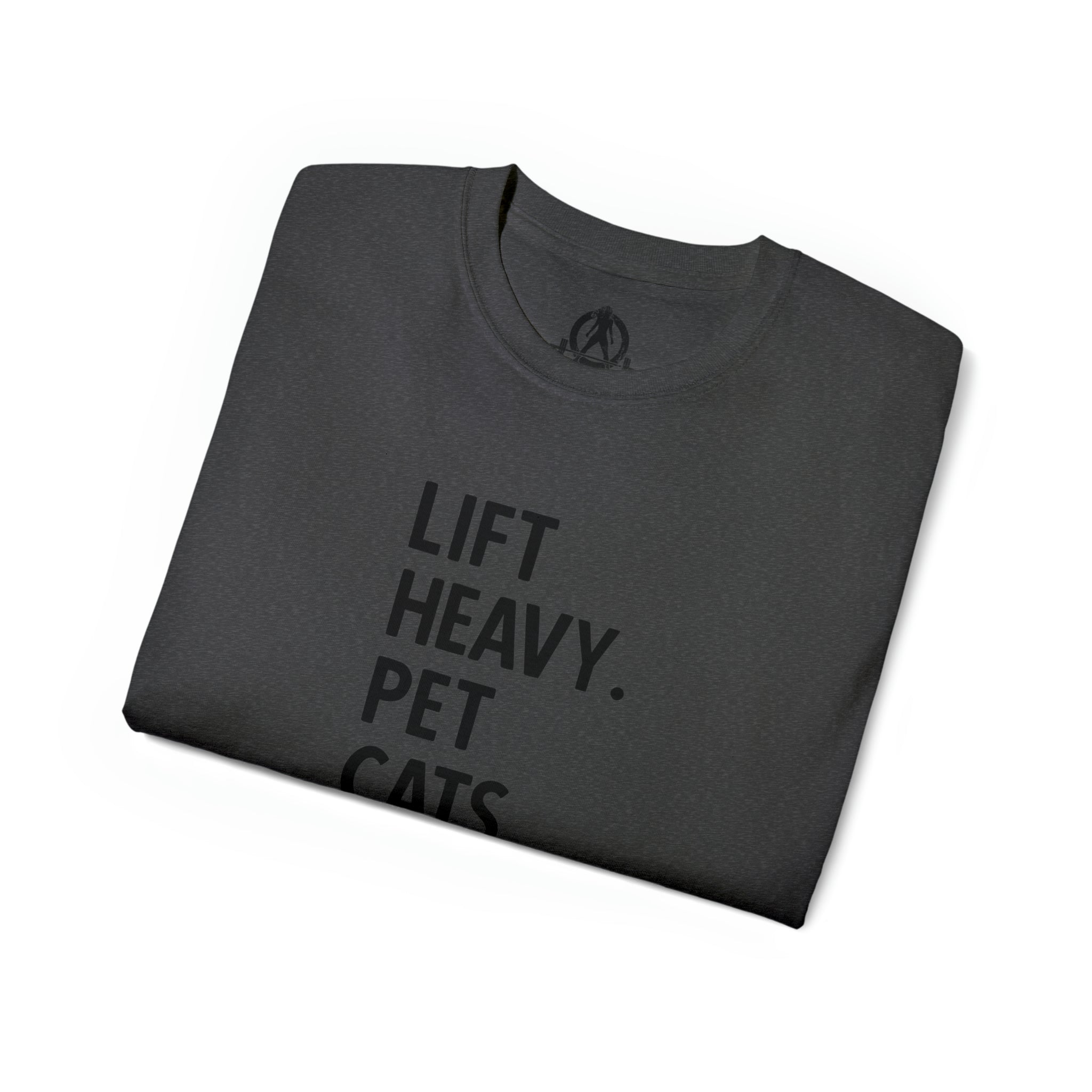 Lift Heavy Pet Cats - Unisex Ultra Cotton Tee - Black Logo