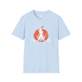 Halloween Pumpkin  - Unisex Softstyle T-Shirt - White Logo - Plain Back