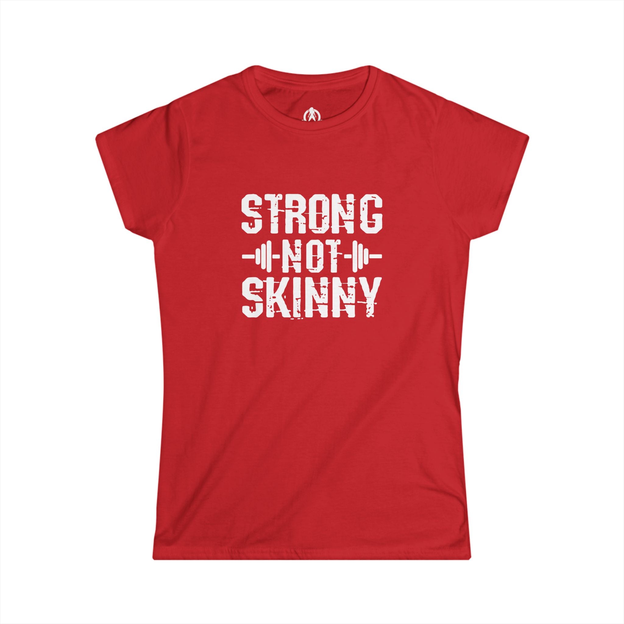 Strong Not Skinny – Women’s Softstyle Tee (Distressed Logo)