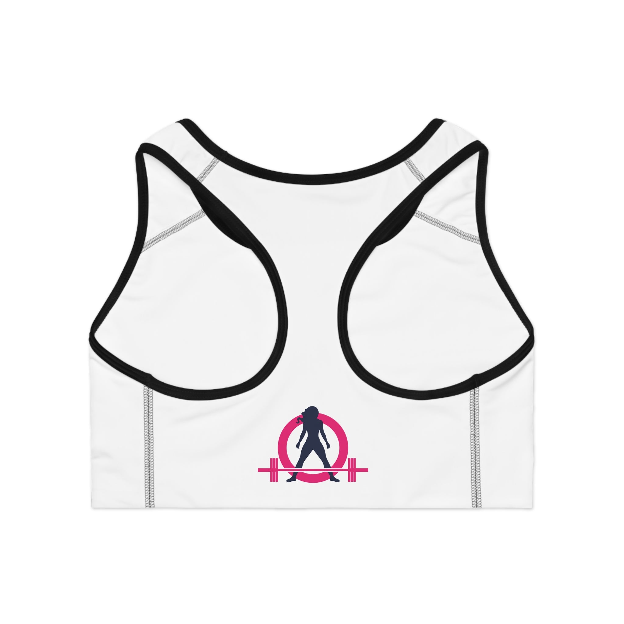 WWLW Sports Bra (AOP) - Classic Logo - White